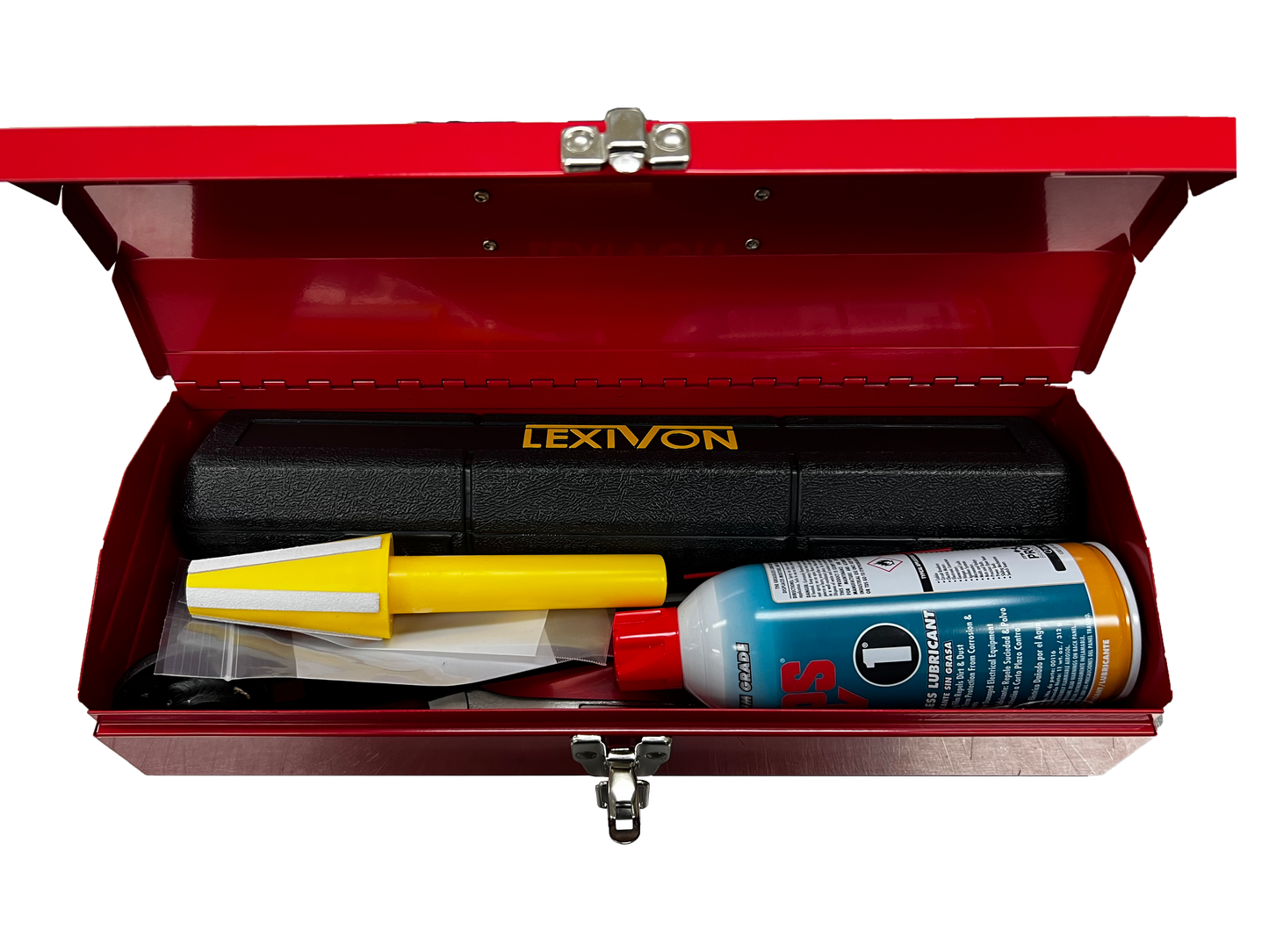 BBM tool box with items inside